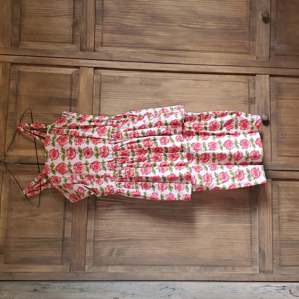 Vintage Handmade Floral Peplum Sundress